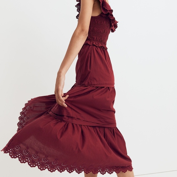 Madewell Lucie Embroidered Midi Dress - Picture 2 of 8